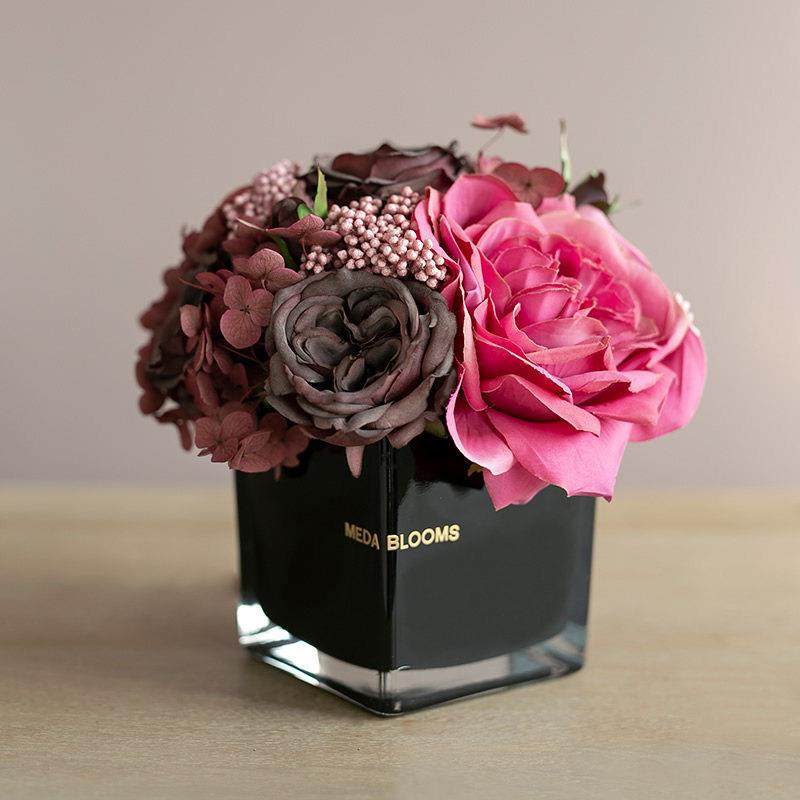 ladylike混合玫瑰花盆栽仿真花摆件假花卧室床头柜浴室客厅装饰花,淘宝优惠券,粉丝福利购,淘宝优惠卷
