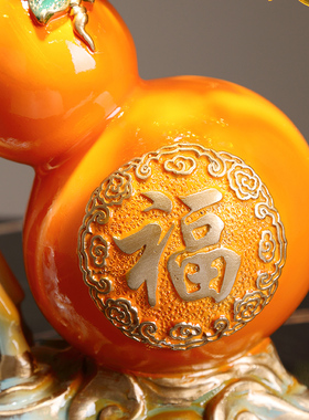 招财葫芦发财树福鹿摆q件家居饰品客厅桌面玄关装饰乔迁新居礼品