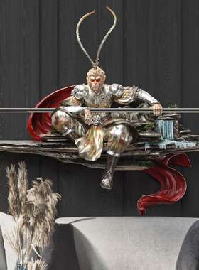 玄关壁饰立体客厅沙发背景墙壁挂饰立体浮雕软装饰品餐厅壁挂悟空