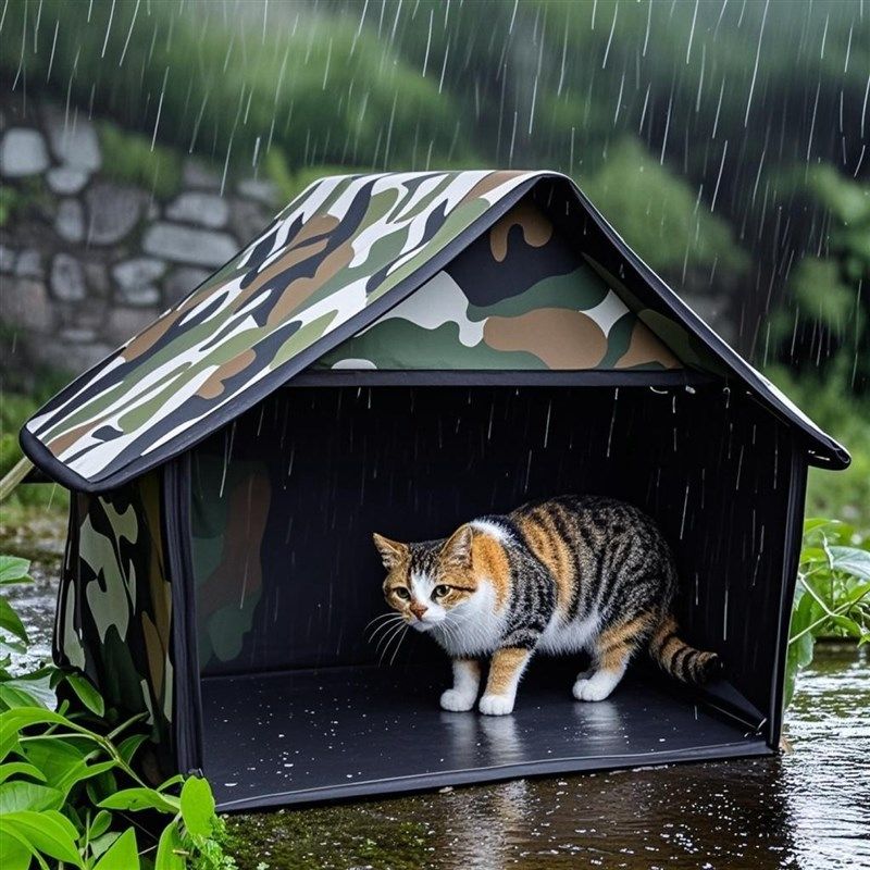 流浪猫户外喂食屋遮雨棚猫窝超大D尺寸帐篷窝躲避屋夏季防雨防晒,淘宝优惠券,粉丝福利购,淘宝优惠卷