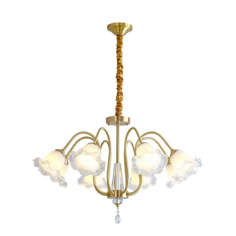 厅吊灯全铜法式主卧室喇吧叭98水晶温约馨轻客奢后现代简餐厅台灯,淘宝优惠券,粉丝福利购,淘宝优惠卷