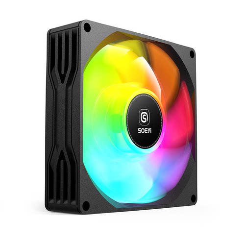硕一 9025 白色散热器9cm机箱风扇cpu 温控PWM静音ARGB神光同步 - 图1