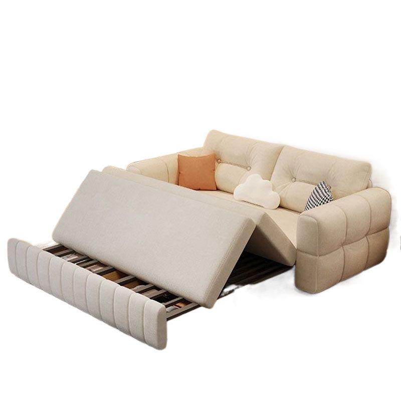 床新款奶油猫爪多功绒沙发可折叠两用小能户无品牌/型双人布客厅 - 图3