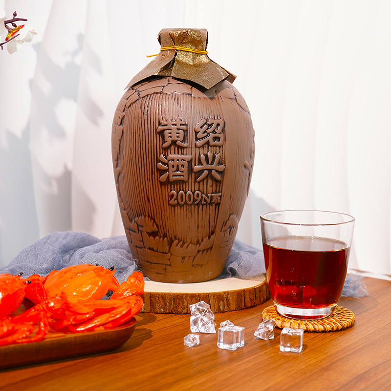塔牌绍兴黄酒2009N原酒1.5L2坛冬酿花雕酒糯米酒14度半干型陶坛装 - 图0