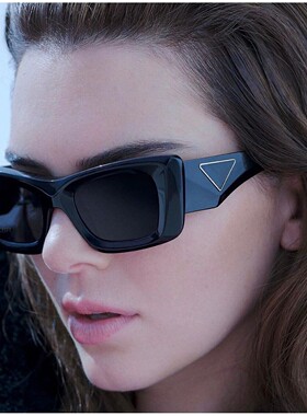 白色太阳镜女辣妹防紫外线时尚复古风防晒街拍韩版潮流显瘦墨镜男