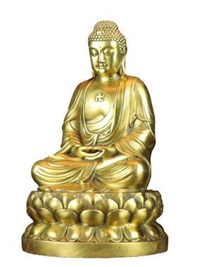 速发黄铜三宝佛娑婆三圣  观藏 地音 阿件陀佛 家居店铺摆弥 娑婆