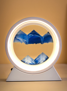 速发流沙画摆件创意夜灯艺术沙漏客厅礼公室酒柜电居柜家视装饰品