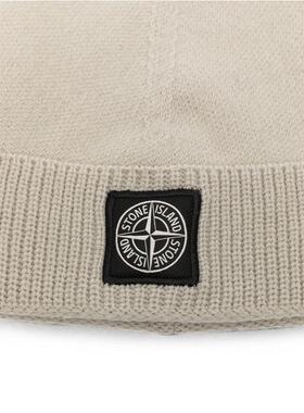 Stone Island 石头岛 男士 FW26 毛线帽 Logo拼布罗纹装饰小便帽