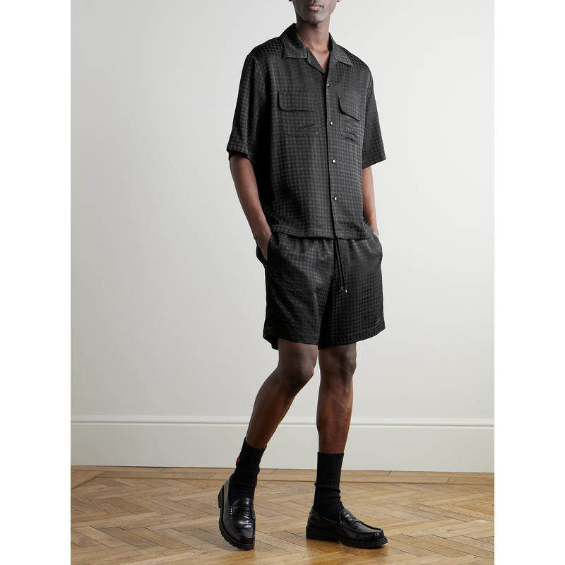 Amiri 男士 SS25 短裤 直筒提花抽绳短裤,淘宝优惠券,粉丝福利购,淘宝优惠卷