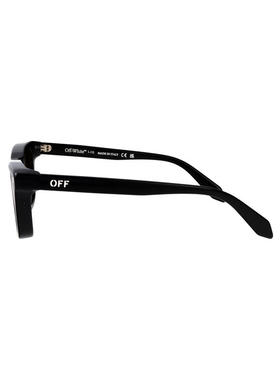 Off-White 中性（成人） SS26 太阳镜 光泽黑色醋纤太阳眼镜