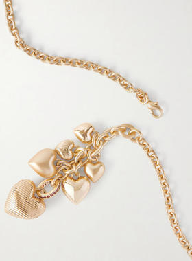 Roxanne Assoulin 女士 项链/吊坠 The Family 心形镀金水晶项链