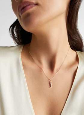 STONE AND STRAND 女士 项链/吊坠 14kt金吊坠橙色蓝宝石项链