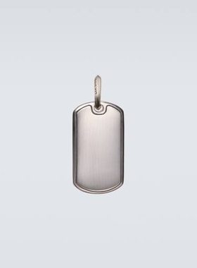 David Yurman 男款雕刻麻花扭纹纯银吊坠项链/吊坠 迷衣时尚