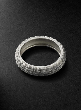 Jacquie Aiche 男士 戒指 织纹纯银戒指