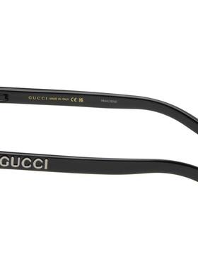 Gucci古驰女士 秋冬新品 太阳镜 黑色 Geometric Frame 太阳镜