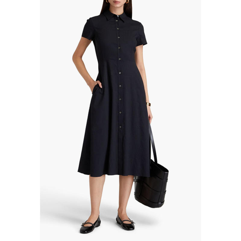 Theory 女士 中长连衣裙 亚麻混纺中长衬衫式连衣裙 - 图0