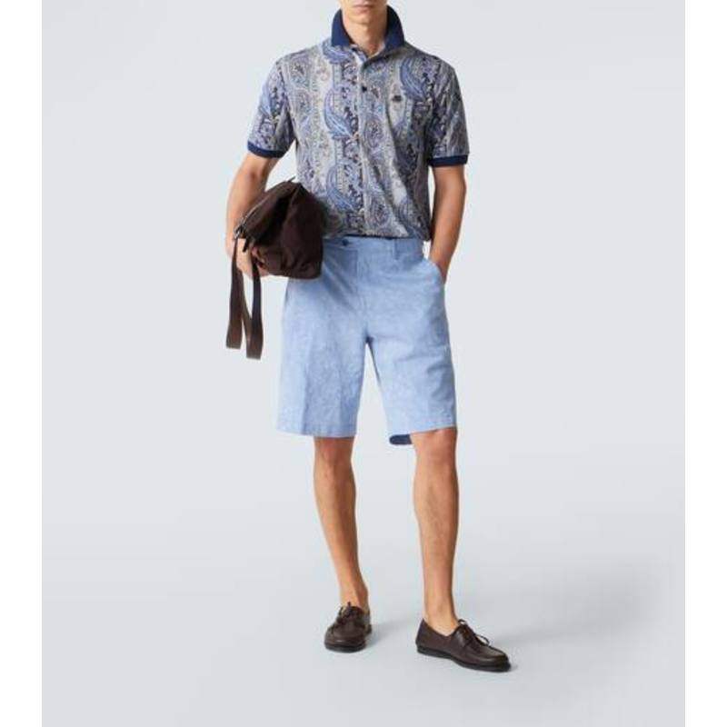 Etro 男士 短裤 佩斯利棉质百慕大短裤,淘宝优惠券,粉丝福利购,淘宝优惠卷