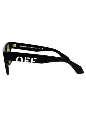 Off-White 中性（成人） SS26 太阳镜 光泽黑色醋纤太阳眼镜