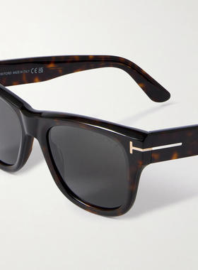 Tom Ford 汤姆·福特 男士 太阳镜 Finn D形框龟甲色醋纤太阳眼镜