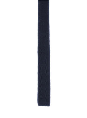 Hugo Boss 雨果博斯 男士 SS26 领带/领结 蓝色亚麻布混纺领带