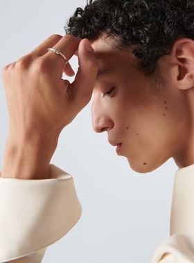 Spinelli Kilcollin 男款Sirius 纯银18K金戒指 迷衣时尚