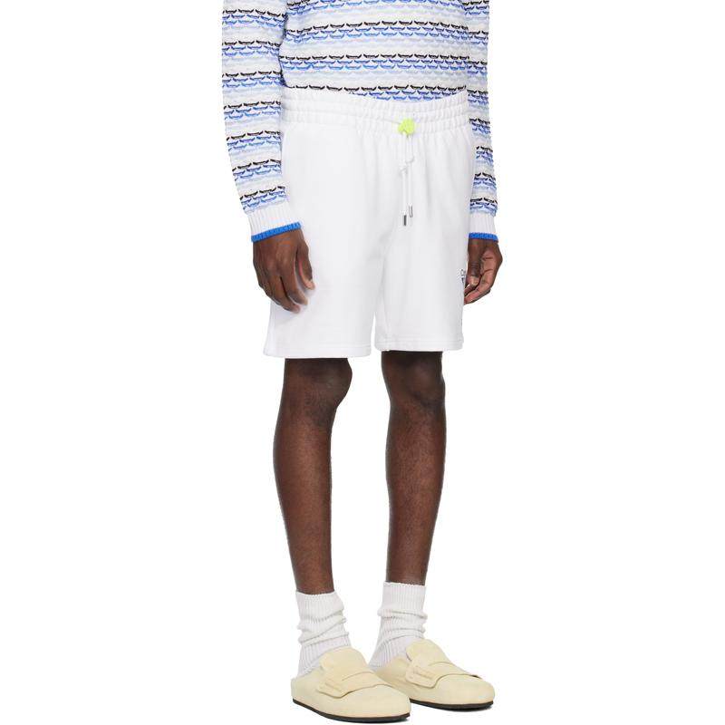 Casablanca 男士 短裤 白色 Tennis Club Icon 运动短裤,淘宝优惠券,粉丝福利购,淘宝优惠卷