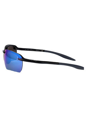 Maui Jim 中性（成人） 太阳镜 W/GREY 光泽黑色醋纤太阳眼镜