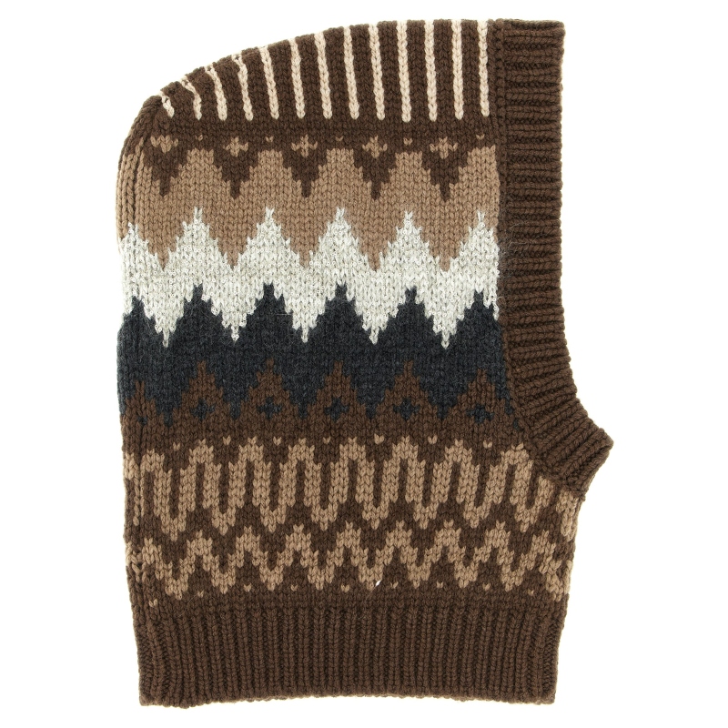 Brunello Cucinelli 女款'Fair Isle' 亮片精饰羊绒围脖 迷衣时尚 - 图0