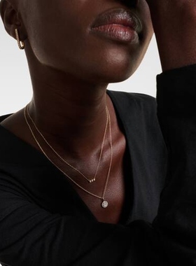 STONE AND STRAND 女款10kt 黄金钻石项链 迷衣时尚