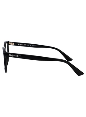 [秋冬新品]MCQUEEN 女款BLACK-BLACK-TRANSPARENT 再生醋纤眼镜