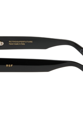 Retrosuperfuture 男款黑色 Izipho 太阳镜 迷衣时尚