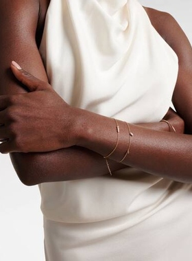 STONE AND STRAND 女款10kt 金色钻石手链 迷衣时尚