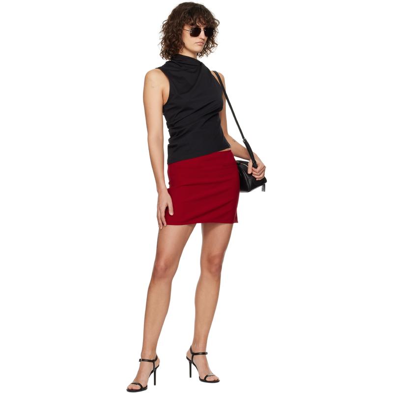 Courrèges 女士 背心 黑色 Draped Jersey 上装 - 图2