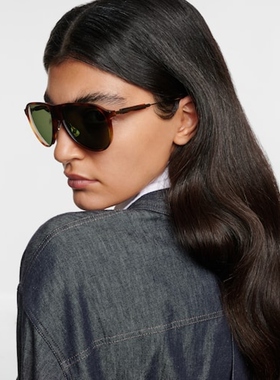 Brunello Cucinelli 女款Sartorial Sunset 飞行员太阳眼镜 迷衣