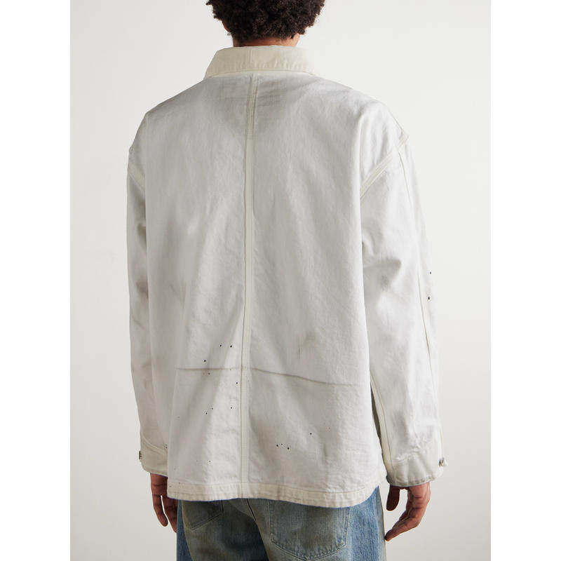 NEIGHBORHOOD 男士 SS26 夹克 灯芯绒饰边颜料溅染牛仔布夹克,淘宝优惠券,粉丝福利购,淘宝优惠卷