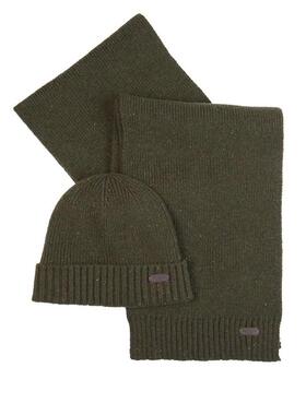 Barbour 巴伯尔 男士 FW24 毛线帽 卡尔顿混色针织帽围巾礼盒