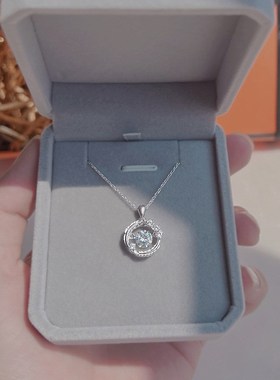 心动项链女纯银轻奢小众高级感锁骨链2023年新款百搭饰品