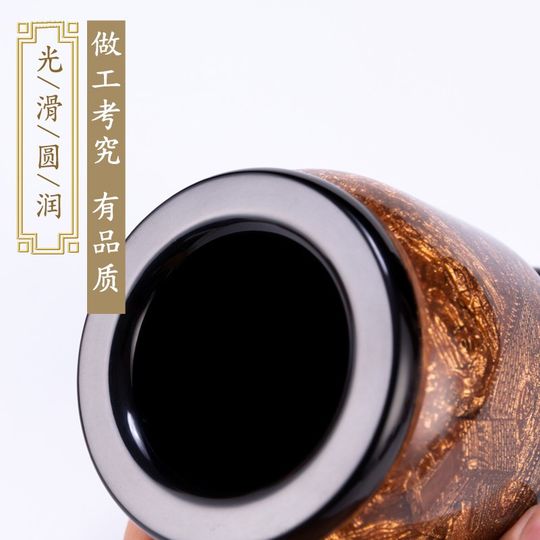 古典水晶浮雕笔筒中国风书房办公室桌面装饰品创意摆件出国送老外