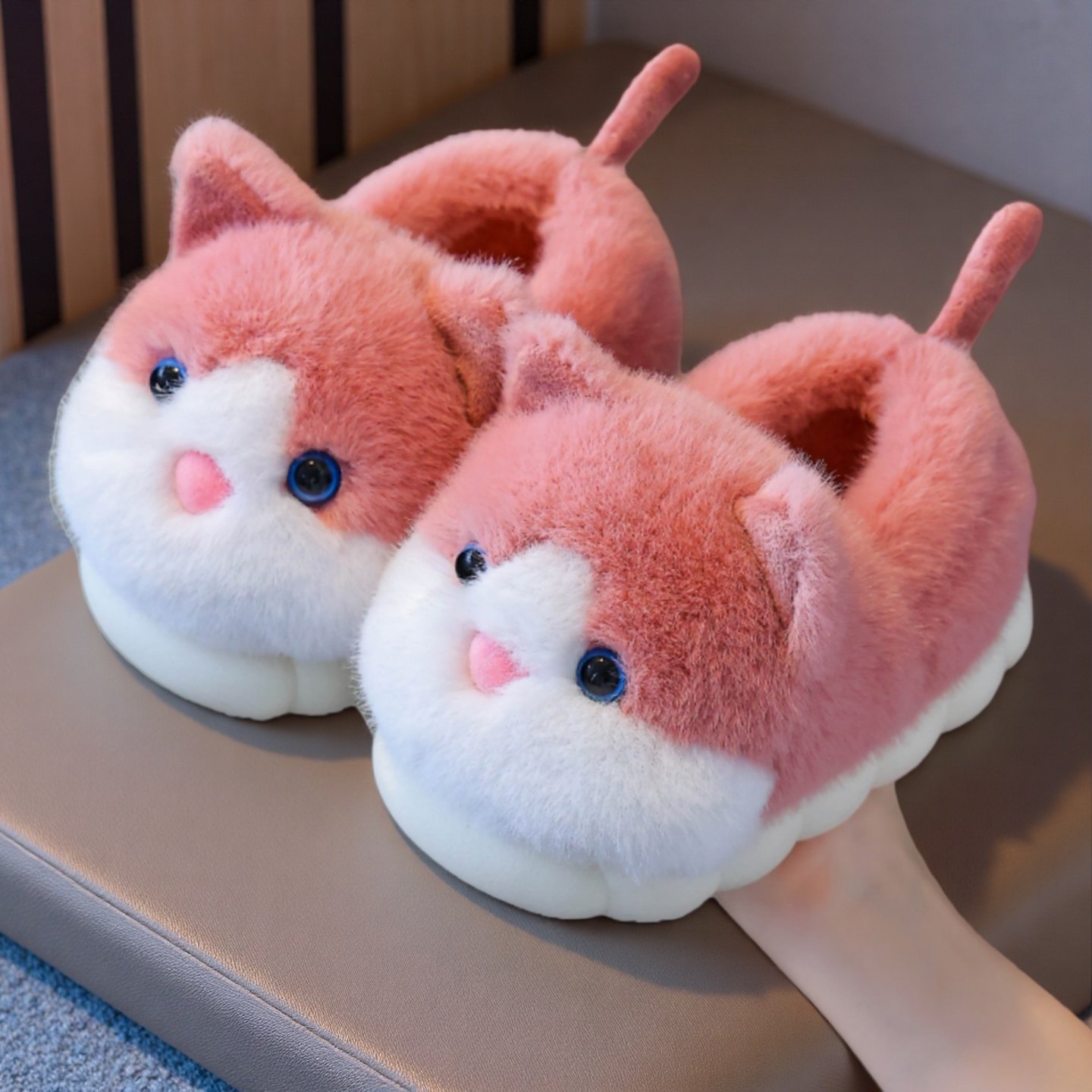 儿童棉鞋冬季保暖居家男童防滑加绒可爱风毛绒潮款女童包跟棉拖鞋,淘宝优惠券,粉丝福利购,淘宝优惠卷