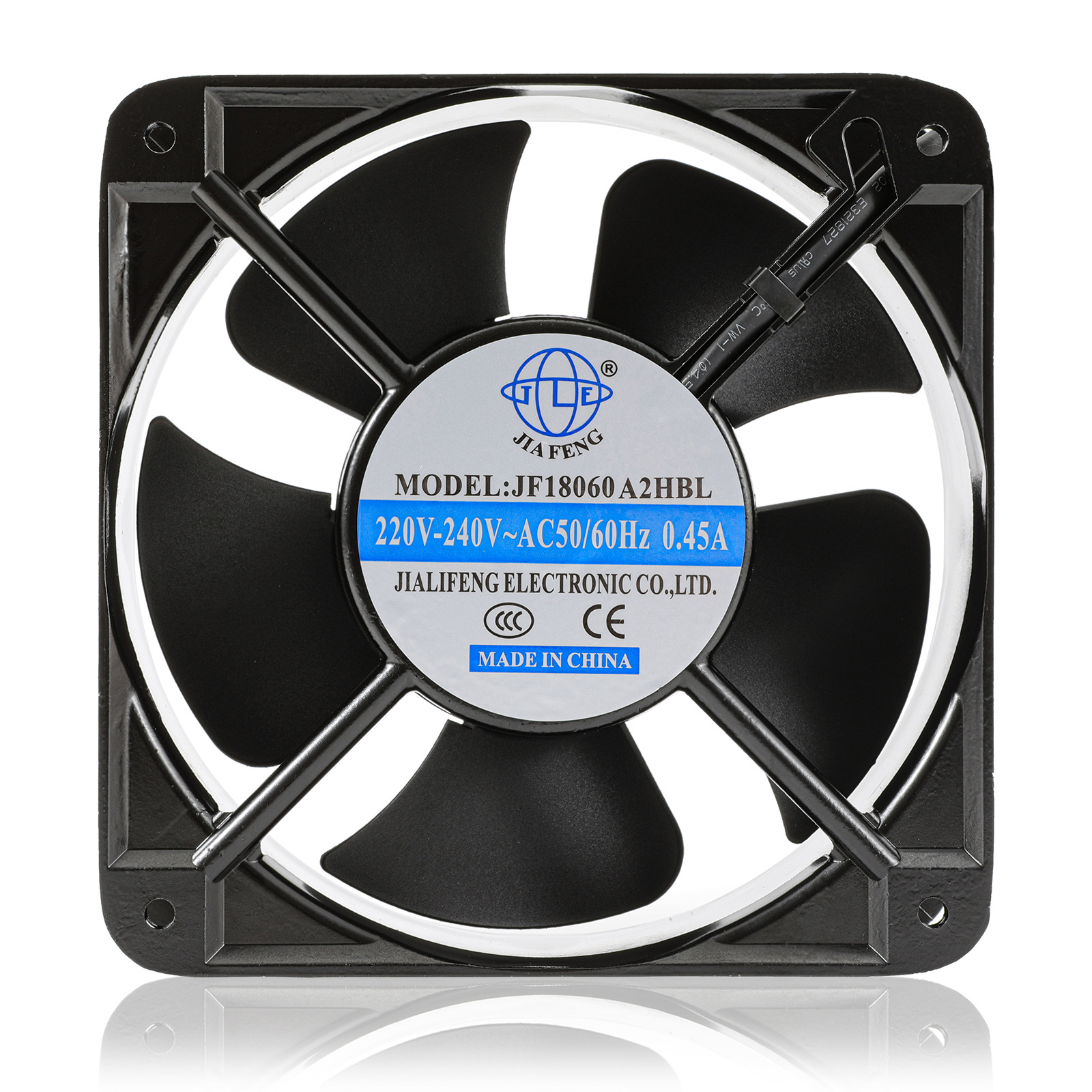 Factory direct supply AC cooling fan 18060 chassis cabinet double ball AC220V pure copper axial flow fan