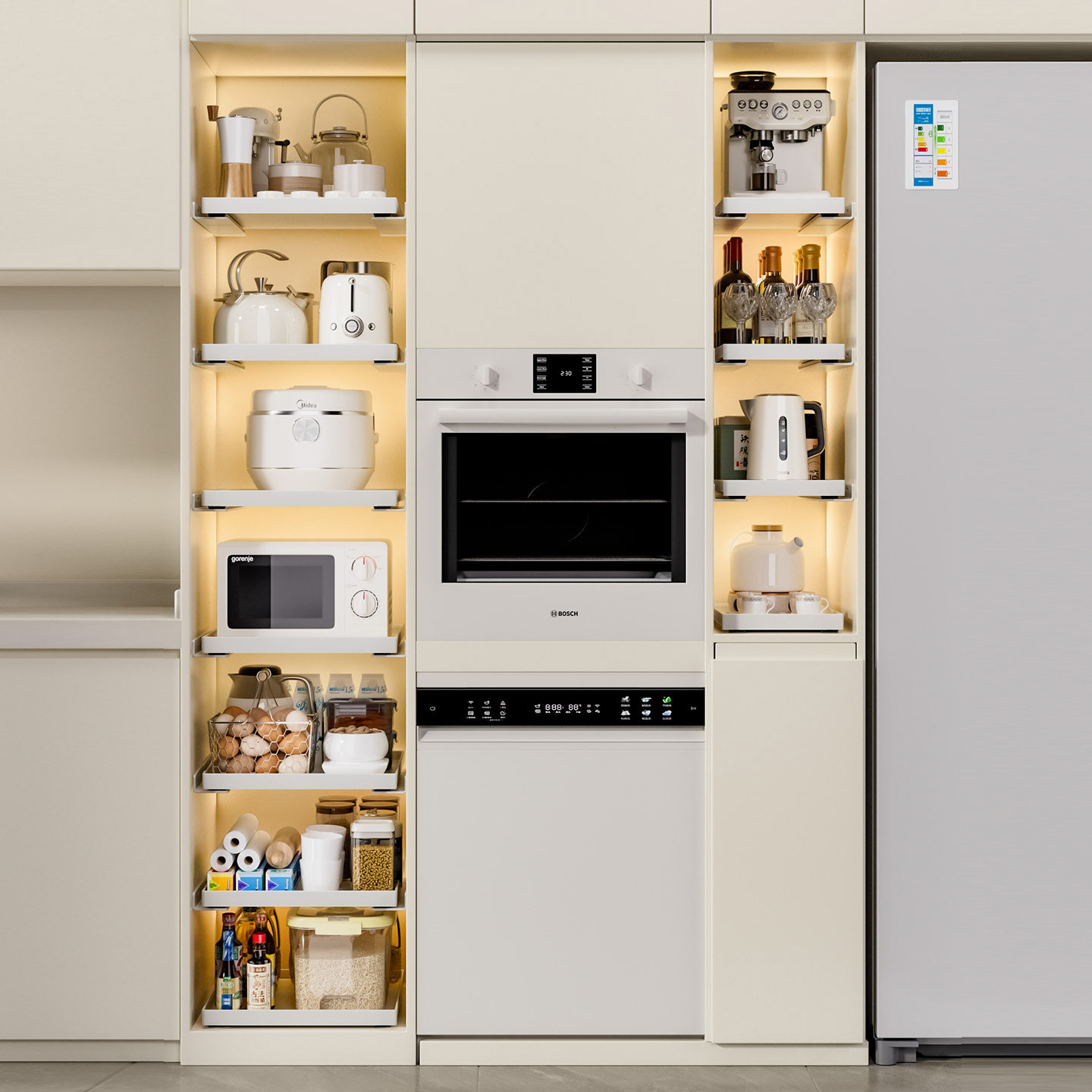 束丰厨房抽屉拉篮橱柜改造收纳置物架轨道抽拉式抽屉架窄缝超薄抽,淘宝优惠券,粉丝福利购,淘宝优惠卷