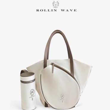 RW045｜亚麻真皮老钱静奢clean fit单肩子母可拆卸三种背法网球包 - 图3