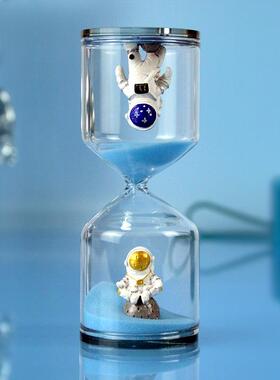 太空人儿童沙漏计时器5/10/15/30分钟时间管理防摔创意太空人摆件