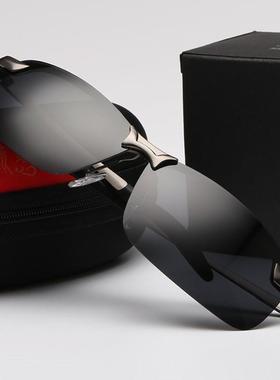 正品新款太阳眼镜男偏光变色日夜两用驾驶眼镜夜视开车专用男士太