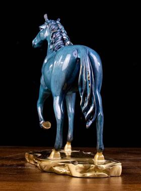 彩铜绘铜马生肖马家居客店铺饰SUP马工艺品摆厅装件