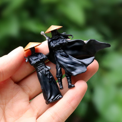 寒江孤影江湖故人侠客风中控台电脑显示屏车内装饰摆件小车载好物 - 图1