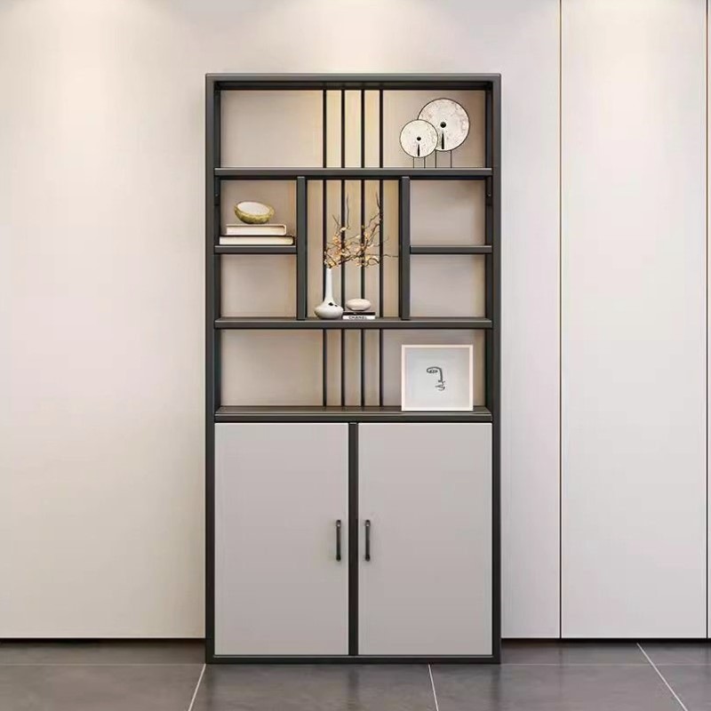 博古架实木中式多宝阁茶叶展示柜置物架办公室茶室茶具收纳架 - 图3