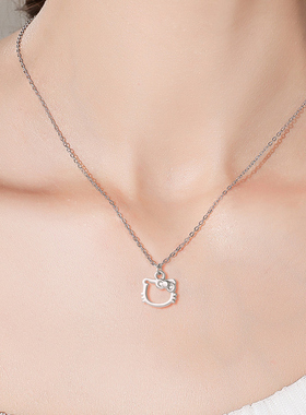 新款银色贝壳仿珍珠项链锁骨