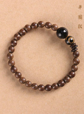 寒山情侣金丝檀木高级盘玩手串