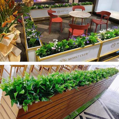 天悦先仿真假花绿装饰花厅箱植花槽售楼部台餐隔断套装塑料娟TEU - 图2